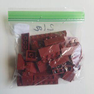 Legos Building Blocks 2.1 oz. Bag Burnt Brown Pieces of Assorted Sizes!!